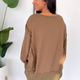 Hunter Olive Relaxed Pullover