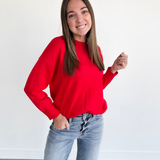 Red Soft Knit Sweater