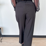 Lea Black Wide Leg Trousers