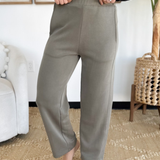 Lainey Elastic Waist Straight Leg Pants (2 Colors)