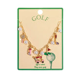 Golf Pearl Charm Necklace