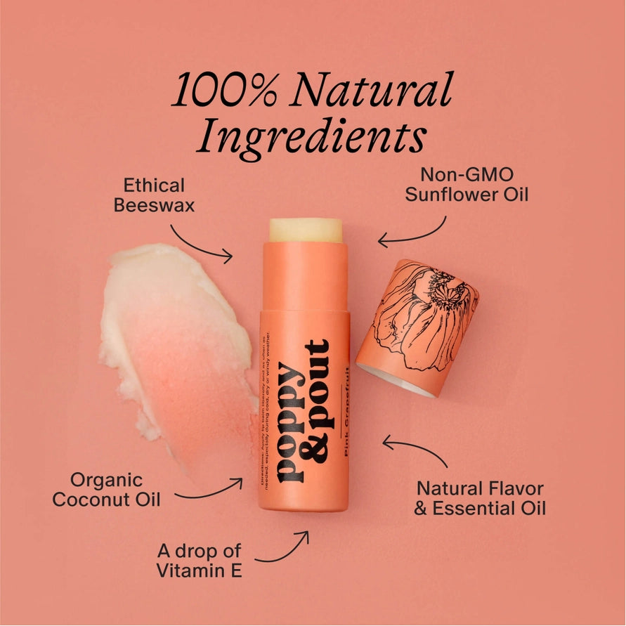 Poppy & Pout Lip Care Duo | Pink Grapefruit