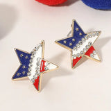 USA Flag Star Stud Earring