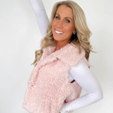 Faux Curly Sherpa Pink Vest