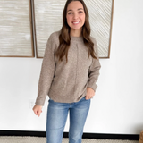 Dark Taupe Classic Knit Sweater