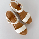 Classic White Raffia Wedge