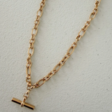 Chain Necklace with Bar Pendant