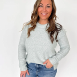 Seam Detail Crewneck Knit Sweater (2 Colors)