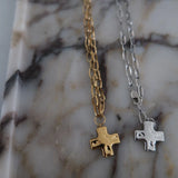 Paperclip Cross Necklace