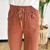 Annie Elastic Waistband Wide Leg Pants