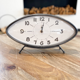 Metal Mantel Oval Clock