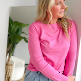 Lightweight Pink Crewneck Top