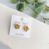 Gold Dipped Knot Earrings