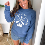 Land of 10K Lakes Blue Crewneck