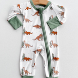 Christmas Tree Dino Bamboo Romper