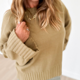 Oversized Green Knit Sweater