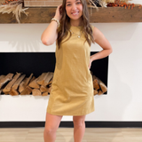Suede Sleeveless Mini Dress