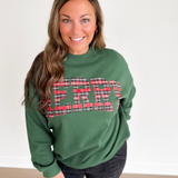 Plaid Merry Green Sweatshirt