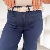 Palmer Wide Leg Navy Just Black Denim Jeans