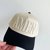 AMEN Cream/Black Vintage Hat