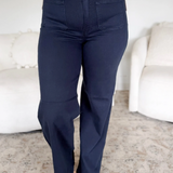 Palmer Wide Leg Navy Just Black Denim Jeans