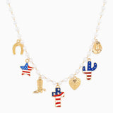 Pearl USA Cowgirl Charm Necklace