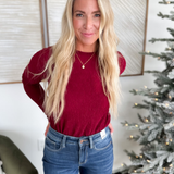 Crinkled Long Sleeve Top (3 Colors)