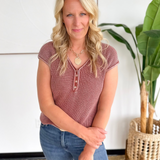 Terracotta Knit Sleeveless Top