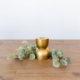 Hammered Metal Candle Holders- Antique Gold