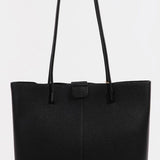 Faux Leather Rope Handle Tote Bag