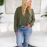 Dakota Olive Blouse-Curvy