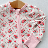 Rose Bow Pink Romper