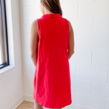 Serena Collared Red Mini Dress