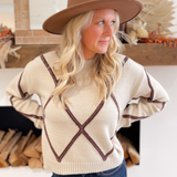 Diamond Pattern Knit Sweater