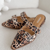 Leopard Pointed Toe Mule
