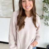 Soft Knit Braided Detail Hooded Sweater