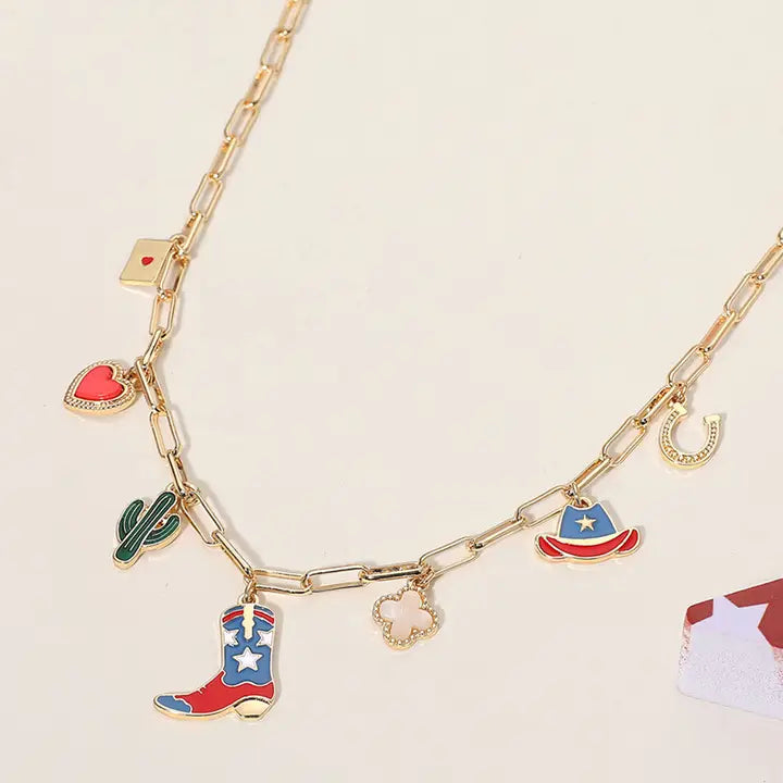 American Cowgirl Charm Necklace