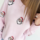Light Pink Santa Knit Sweater