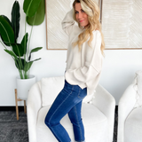 Carmen Relaxed Fit Cream Sweater