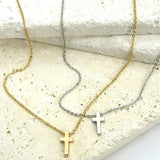 Classic Silver Mini Cross Necklace
