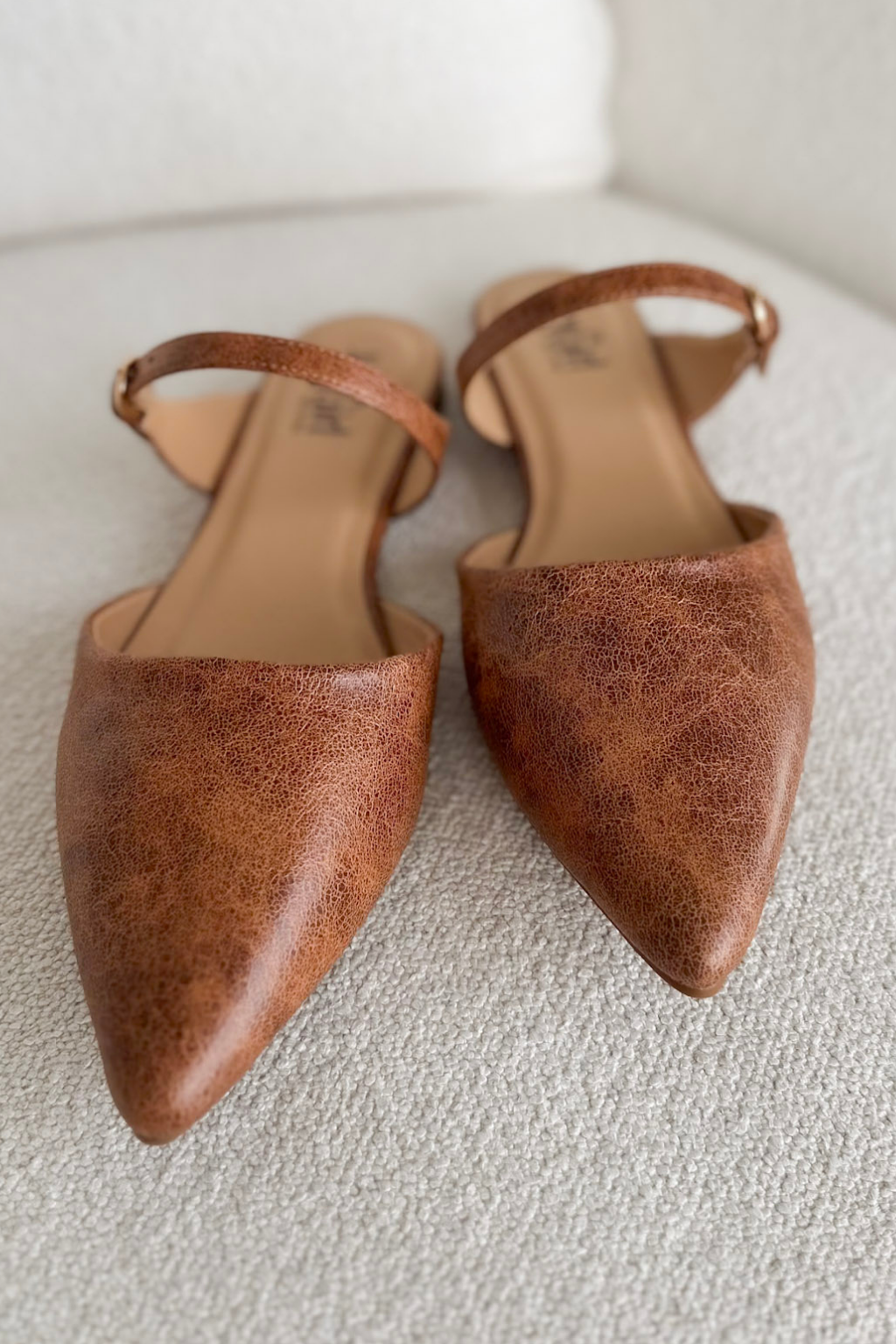 Brown Distressed Mules