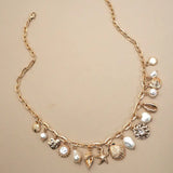 Charm Necklace-Seashells & Pearls