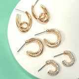 Trio Huggie Hoop Earrings