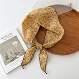 Lace Trim Floral Scarf