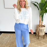 Blue Wide Leg Everyday Sweatpants