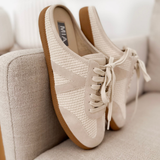 Taupe Woven Mule Sneaker