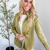 Olivia Button Up Green Top