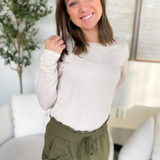 Caroline Natural Long Sleeve Top