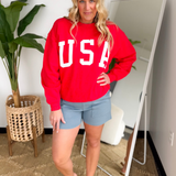 Varsity Red USA Crewneck