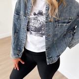 Relaxed Vintage Medium Wash Denim Jacket
